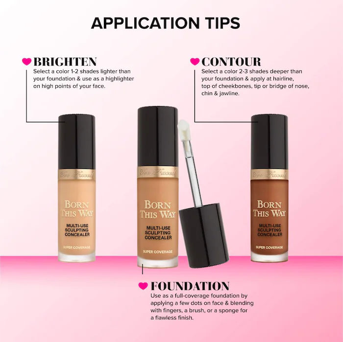 Too Faced - Born This Way Super Coverage Multi-Use Concealer with Hyaluronic Acid