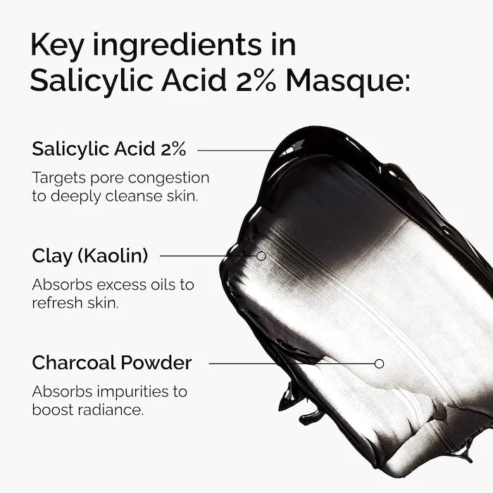 The Ordinary - Salicylic Acid 2% Masque Clarifying Charcoal & Clay Mask for Blemish Prone Skin