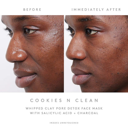 Cookies N Clean Whipped Clay Pore Detox Face Mask with Salicylic Acid + Charcoal