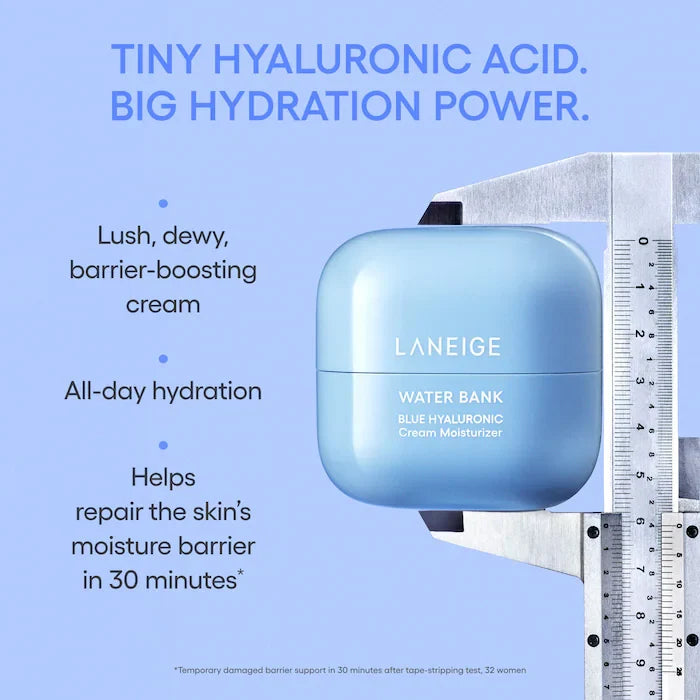 Laneige - Water Bank Blue Hyaluronic Cream Moisturizer for Moisture Barrier Repair