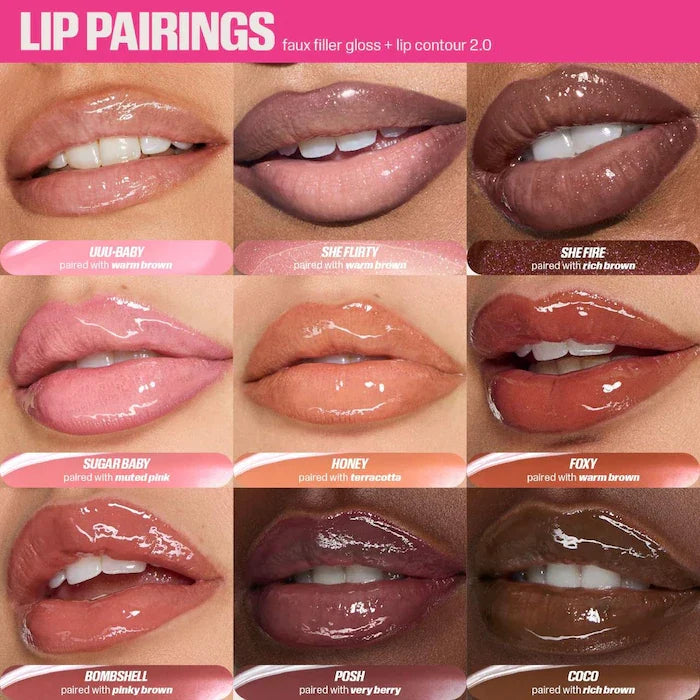 Huda Beauty - Faux Filler Shiny Non-Sticky Lip Gloss