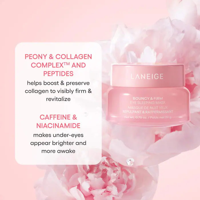 Bouncy & Firm Eye Brightening Sleeping Mask with Peony + Collagen Complex™