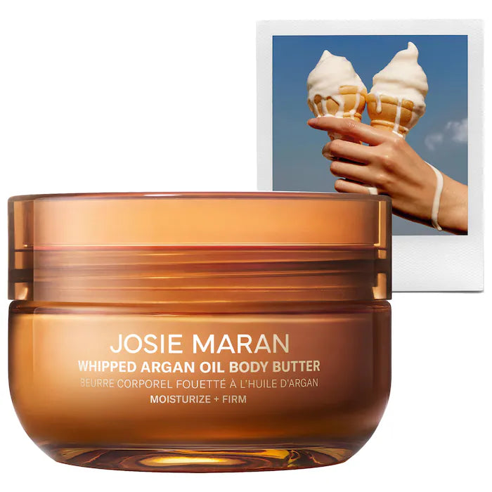 Josie Maran - Vanilla Vibezzz - Whipped Argan Oil Refillable Firming Body Butter Jar