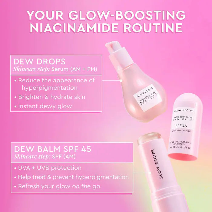 Glow Recipe - Watermelon Glow Niacinamide Dew Balm Face Sunscreen Stick- SPF 45
